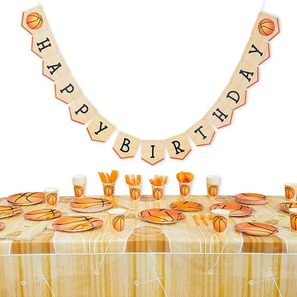 Partybloom Basketball Disposable Tableware with Basketball Party Plates Cups Napkins More Serves 16 for Basketball Birthday Baby Shower Party Decorations 158PCS Basketball Party Supplies Partybloom Basketball Disposable Tableware with Basketball Party Plates Cups Napkins More Serves 16 for Basketball Birthday Baby Shower Party Decorations 158PCS Basketball Party Supplies